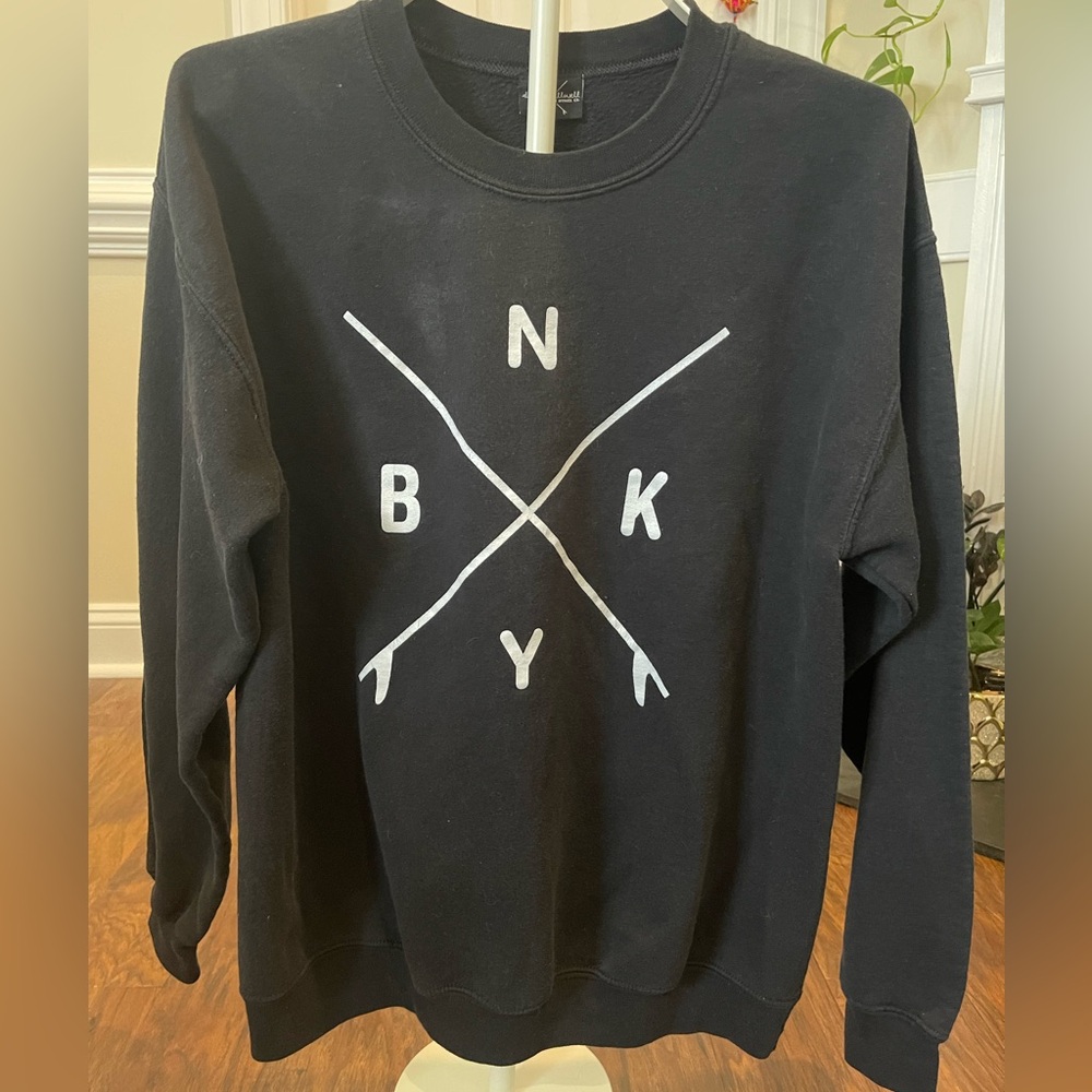 BKNY Surf & Stillwell Brooklyn Apparel Co. Black Crewneck Sweatshirt - Medium